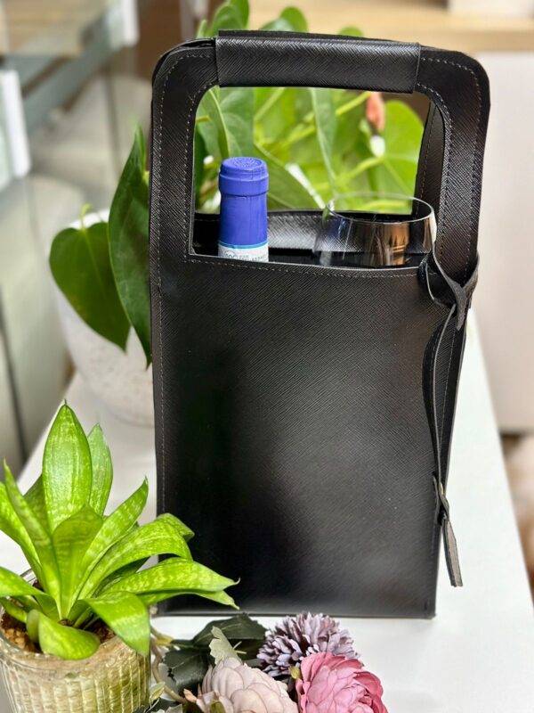 Bolsa Elegant Preta para 2 vinhos