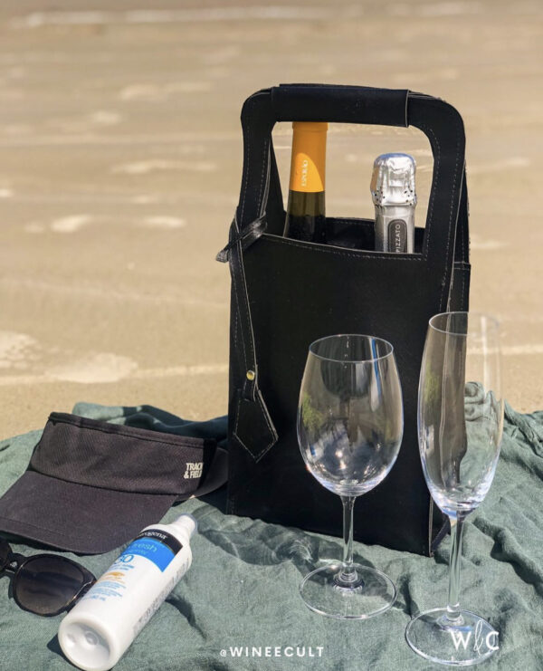 Bolsa Elegant Preta para 2 vinhos